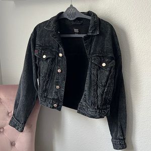 Urban outfitters cropped denim jacket